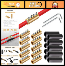 10 Sets 6-10 AWG Wire Connector Nut Kit - 80A Splicing Terminals, Waterproof Hea