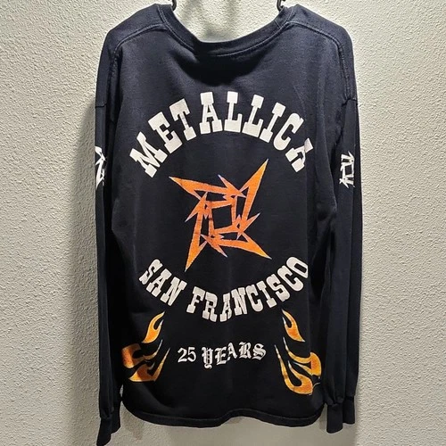 Metallica Shirt Mens XL Black San Francisco 15 Years 1990s vintage concert t-shirt, vintage, size XL, single stitch, B+ condition
