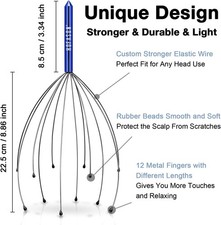 4 Pack Head Massager Head Scratcher, 4pcs Head Massager Scalp Christmas Gift