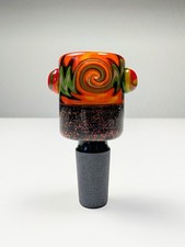 14mm Orange Dream Dichro Wig Wag Quality Glass Bowl Slide Bong Water Pipe Hookah