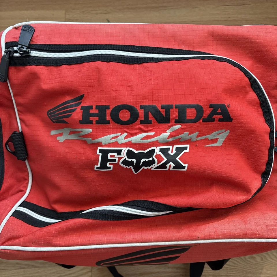 Bolsa de viaje HONDA FOX RACING roja MotoCross equipaje equipo 36" X 14" Foto 4 de 4