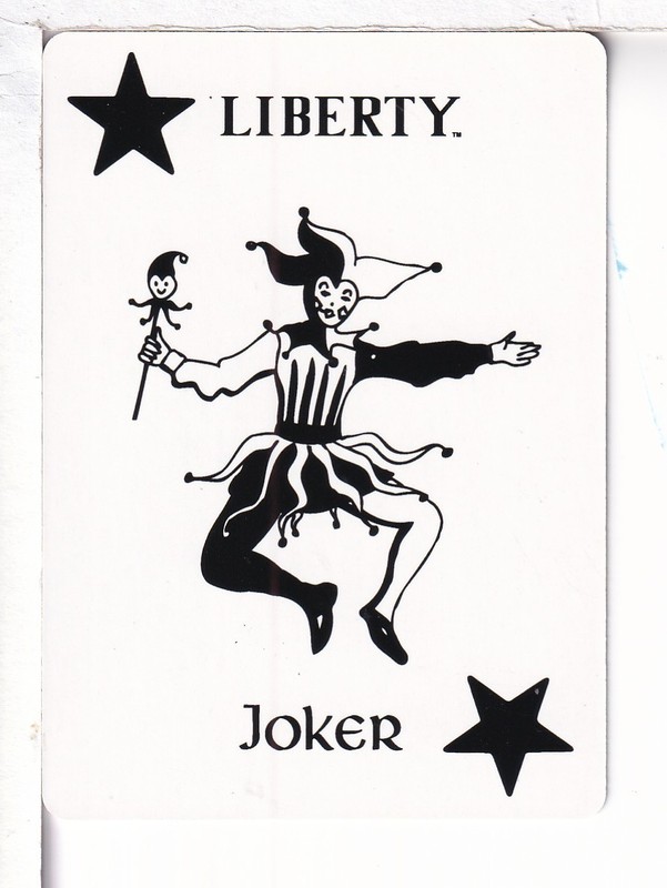 Single Playing Card Joker, "Jumping Jester " Liberty, United States, 2010's