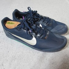 Nike Zoom Rival D 10 Track Field Distance Spike Mens Sz 9 Navy Unisex 907566-406