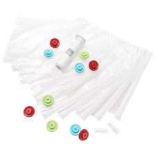 Kuhn Rikon 10-Piece Freezer Storage Bags With Zipper Closure (Multi-Color)