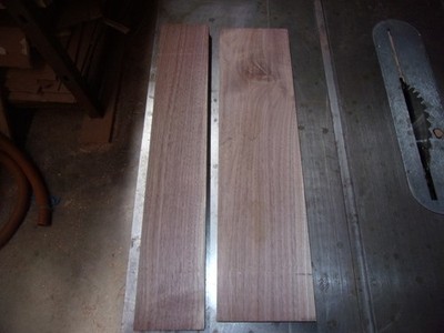 2 PC WALNUT LUMBER WOOD KILN DRIED BOARDS 1'' THICK LOT B46B FLAT