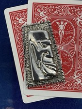 Poker Card Guard, Solid Sterling Silver The Big Kahuna, Handmade By Sterlingwerx