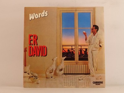 F.R DAVID WORDS (103) 2 Track 7'' Single including Picture Sleeve CARRERE