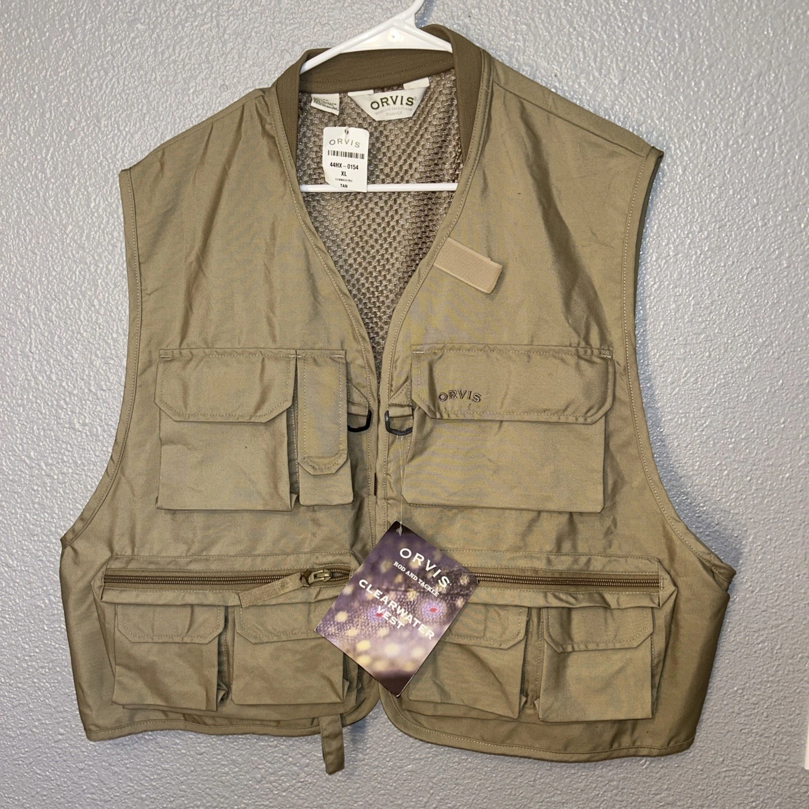 Orvis Clearwater Fishing Vest Men’s XL Tan