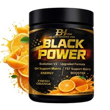 Black Power🍊🍉 Pre-Workout 124 Scoops - Pump Booster - Black Hammer USA