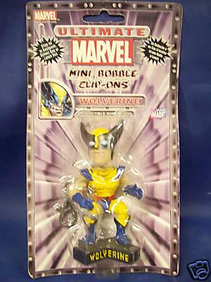 Qty of 2 ~ ~ Ultimate Marvel Mini Bobble Clip-ons Wolverine