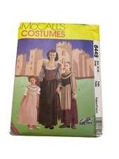 Vintage 1996 McCalls 8449 Medieval Renaissance Costume Pattern S 8 10 Uncut