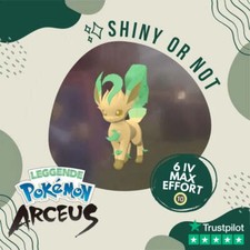 Leafeon Shiny   Legends Pok mon Arceus 6 IV Max Effort Alpha Leggende Custom