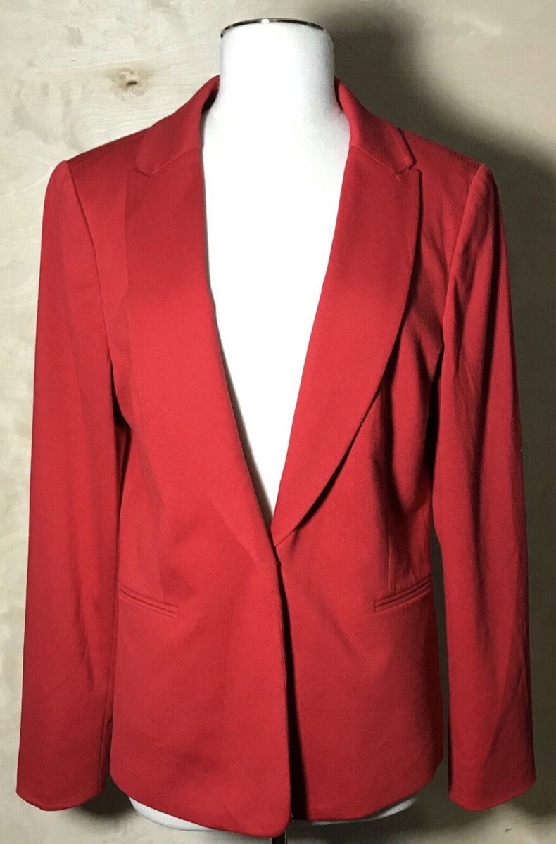 Blazer Femme Kenneth Cole Select Rouge - Taille L/G, Boutonné, Coupe Stretch