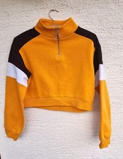 H&M Pulli Sweatshirt Gr. XS Unisex orange/sch...