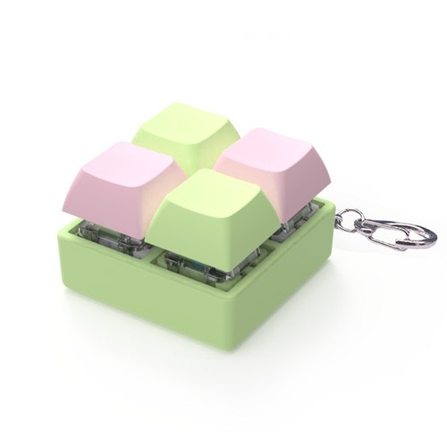 Square-Shape Mechanical Keyboard Relief Toy Keyborad Button Keychain - Photo 16/19