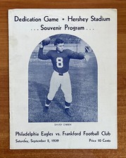 1939 NFL FRANKFORD FOOTBALL CLUB @ PHILADELPHIA EAGLES FOOTBALL PROGRAM - SEPT 2