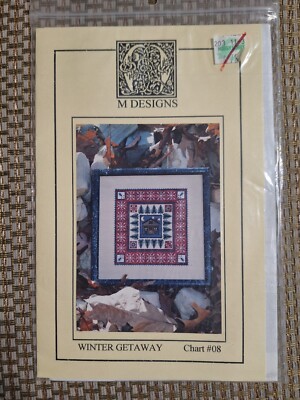 M Designs WINTER GETAWAY with CABIN EVERGREENS HOLLY & SNOWFLAKES OOP