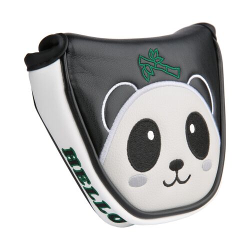 PU Leather with Panda Design Golf Mallet Putter Head Cover Magnetic Closure - Picture 2 of 5