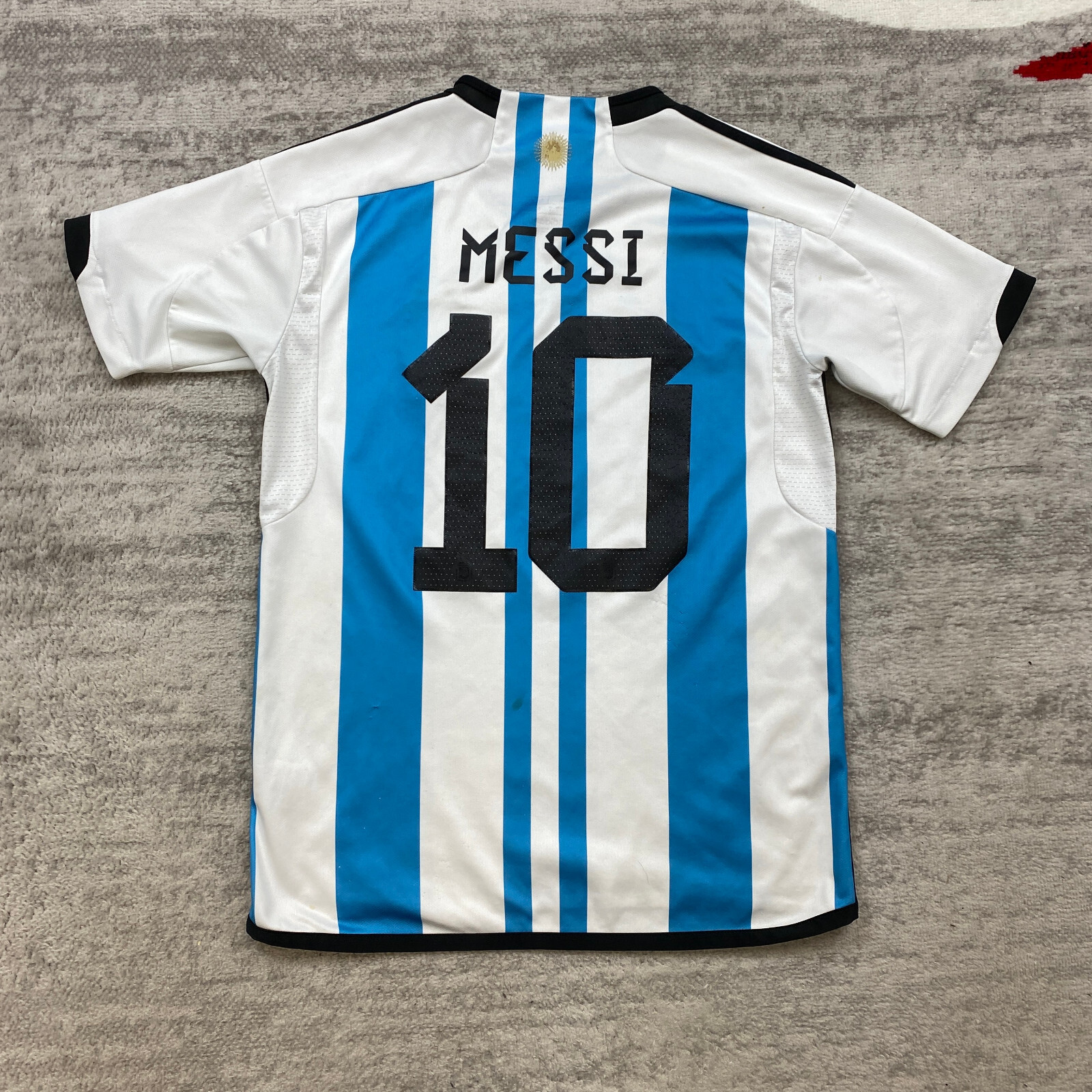 Adidas Lionel Messi Argentina Jersey Small Blue White Black Football League #10