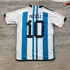 Adidas Lionel Messi Argentina Jersey Small Blue White Black Football League #10