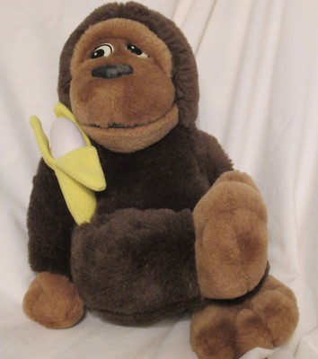 stuffed gorilla with banana