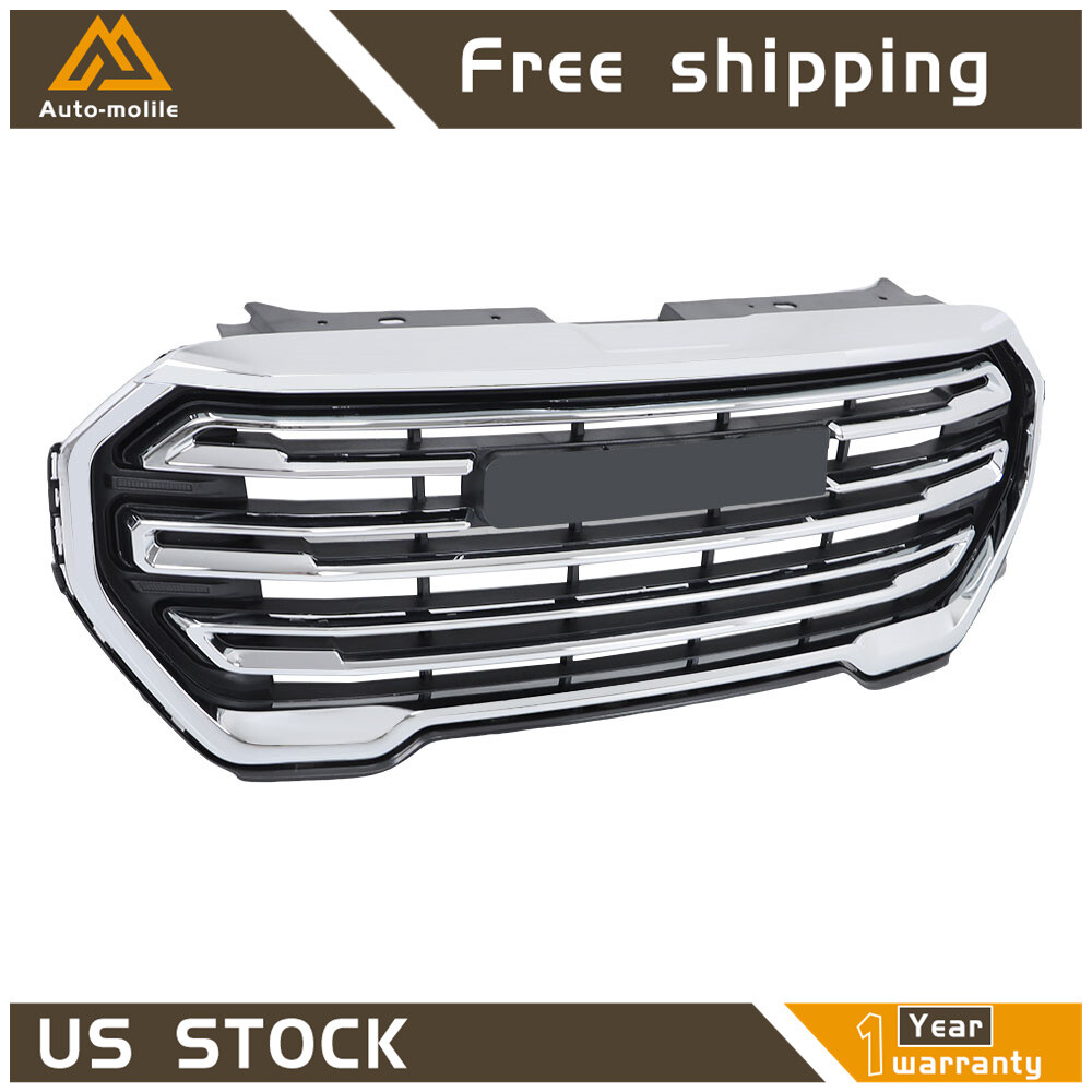 Grill For GMC Terrain SLE/SLT 2022 2023 W/Chrome Front Bumper Upper ...