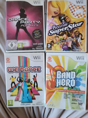 4 x Nintendo Wii Dance Musik Spiele Schnäppchen Konvolut Restposten Band Hero Dance Party