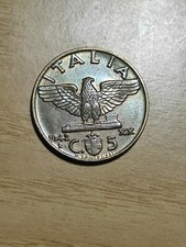 Moneta 5 Centesimi 1942 Regno D' Italia Vittorio Em. Alta Conservazione . f599