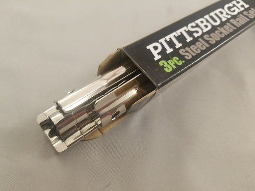 Pittsburgh Steel Socket Rail Set 1/4 3/8 1/2 Hand Tool Sockets Storage Organize - Picture 5 of 5