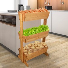 Vertical Raised Garden Bed with 3 Containers Elevated Freestanding Herb Planter