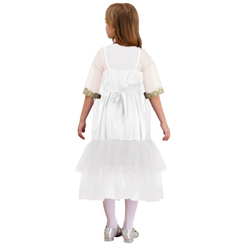 Kids Girls Gown Performance Dress Outfit Skirt Cloak Costume Prom Evening Stage - Picture 52 of 56
