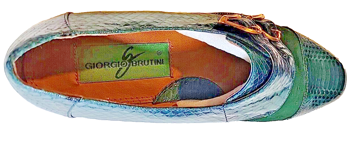 Vintage Giorgio Brutini Exotic Snakeskin Double Monk Strap Dress Shoes 8 1/2 Giorgia Brutini Men main image 2