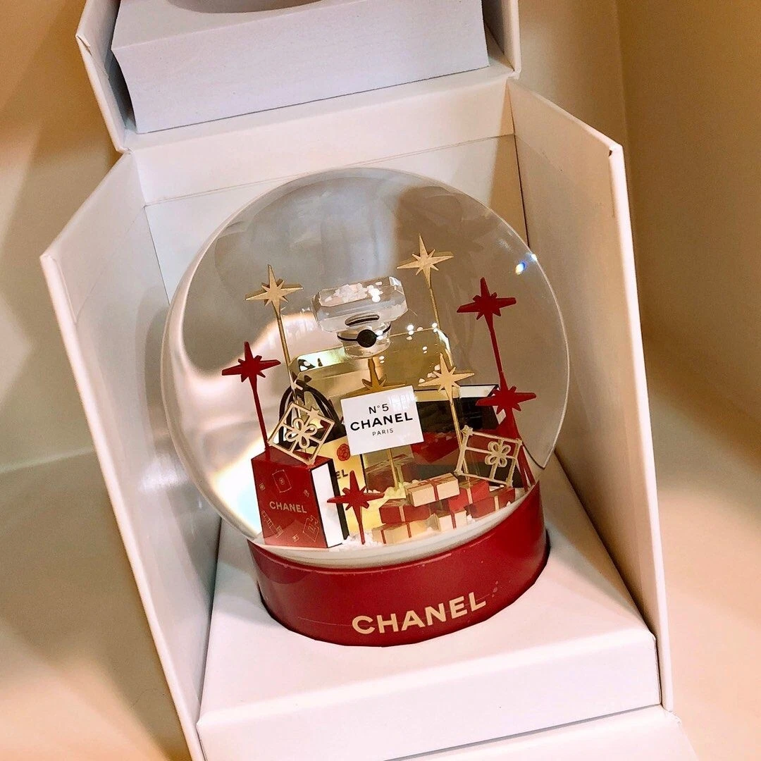 CHANEL Glass N°5 Perfume Bottle Snow Globe Red 1244057