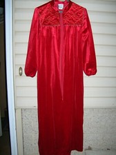 Women's Appel Velour Long Zippered Robe Bathrobe w/Side Pockets Housecoat Small