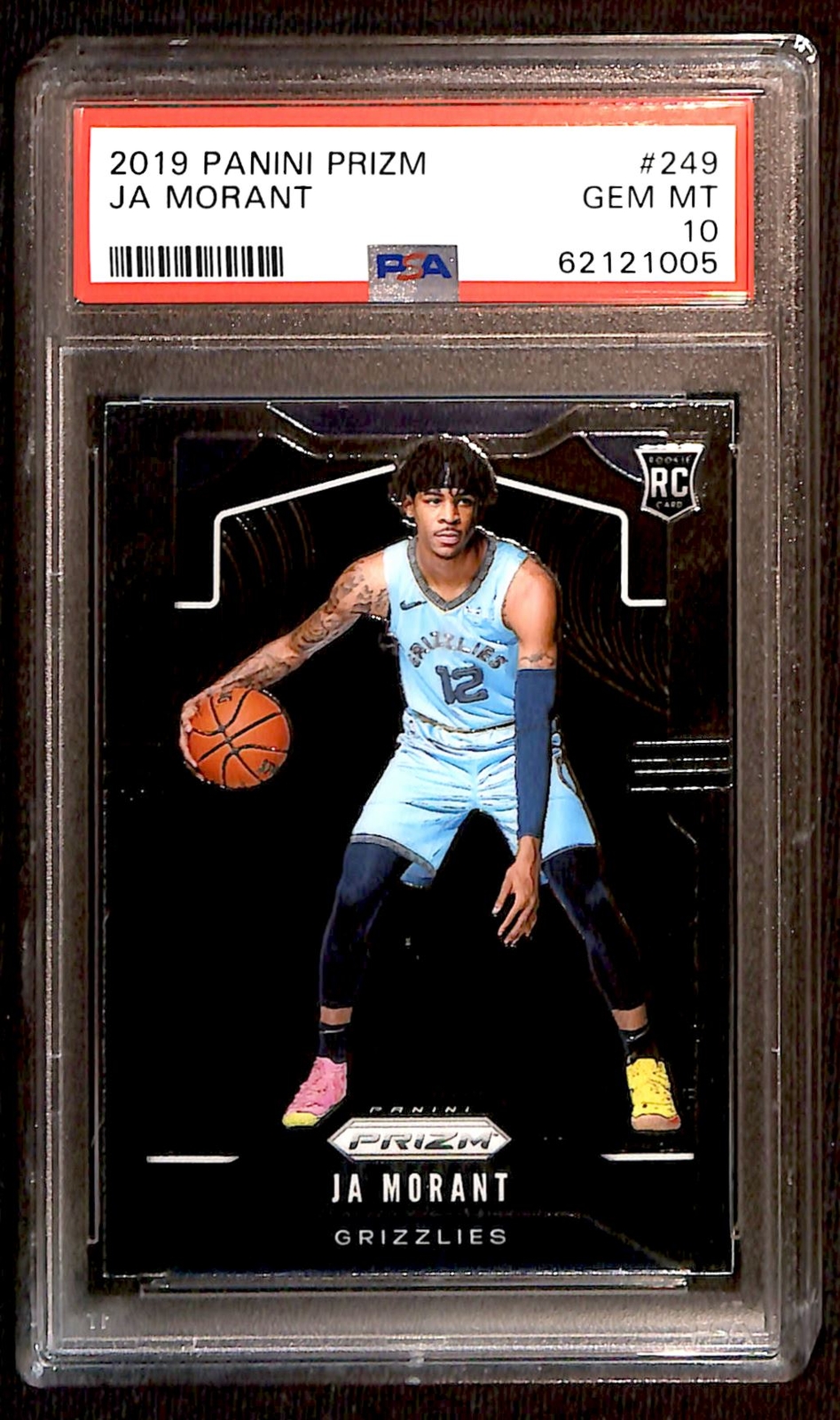 2019-20 Panini Prizm Base Rookie Ja Morant #249 PSA 10 ES6-2