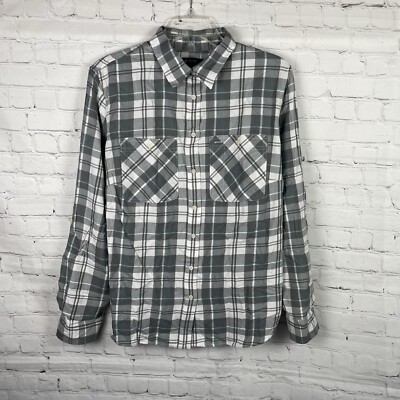 NEW Lauren Ralph Lauren Roll Tab Grey plaid Long Sleeve Button Down Shirt SZ 1X