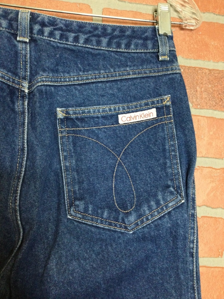 Vintage Calvin Klein High Waisted Blue Jeans Womens Denim Retro 