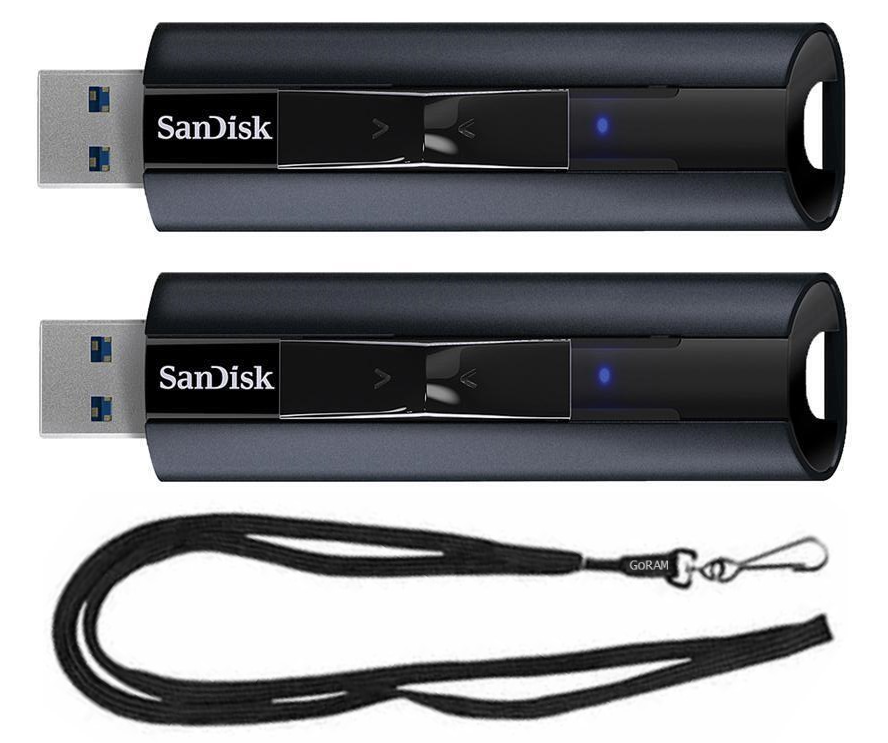 2 x SanDisk 128GB EXTREME PRO USB 3.2 420MBs SDCZ880-128G SSD