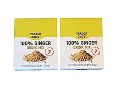 100% Natural Ginger Drink Mix 2 Boxes  14 Packets of 0.5oz (15g) EA Trader Joe's