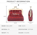 Kiss-lock Leather Coin Purse Women Small Short Wallet Bag Money Change Holder US — photo 2