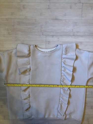 EUC Girls Kids On The Moon Sweatshirt Fleece Shirt Ruffle Top 8 - Picture 5 of 9