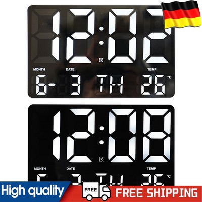 Digital Alarm Clock Boarderless Wall-mounted Clock with Remote for Students