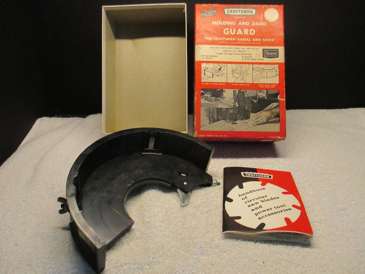 Vintage Sears Craftsman 7 pouces moulage et garde dado pour scies radiales d oc