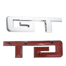 1X Rear Trunk DeckLid GTEmblems Badges 3D Nameplate Replacement Chrome