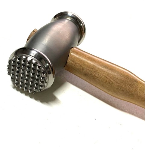 Pins & Rings Texturing Hammer pattern Wooden Handle Shaping Design Tool - Picture 3 of 3
