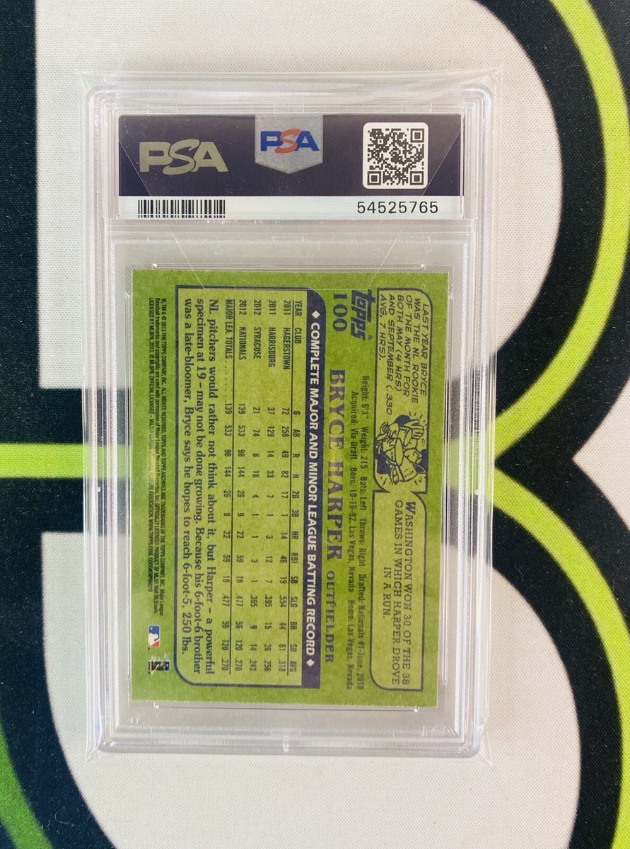 ハーパー　8本 2013 Topps Archives #100 Bryce Harper Nationals/Phillies PSA
