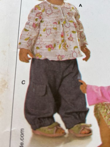 Burda Sewing Pattern 9645 Baby Toddler Girl Shirt Pants Outfit Easy 6M-3T Uncut - Picture 2 of 10