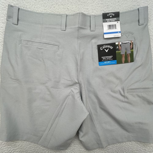 Callaway Shorts Mens 38 Performance Golf Short Opti-Dri Media Pocket Gray NEW - Picture 8 of 13