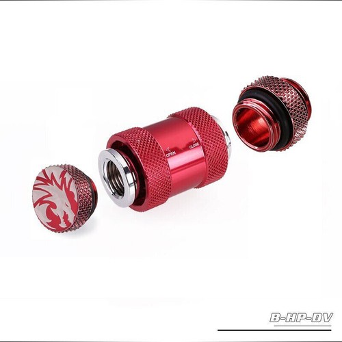 Bykski Hand Push Valve Switch Kit G1/4 Thread Water Stop Valve Connector + Plug - Photo 4/12