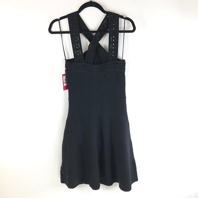 Vince Camuto Amalfi Breeze Sweater Dress Fit & Flare Black Cotton Blend XS  | eBay